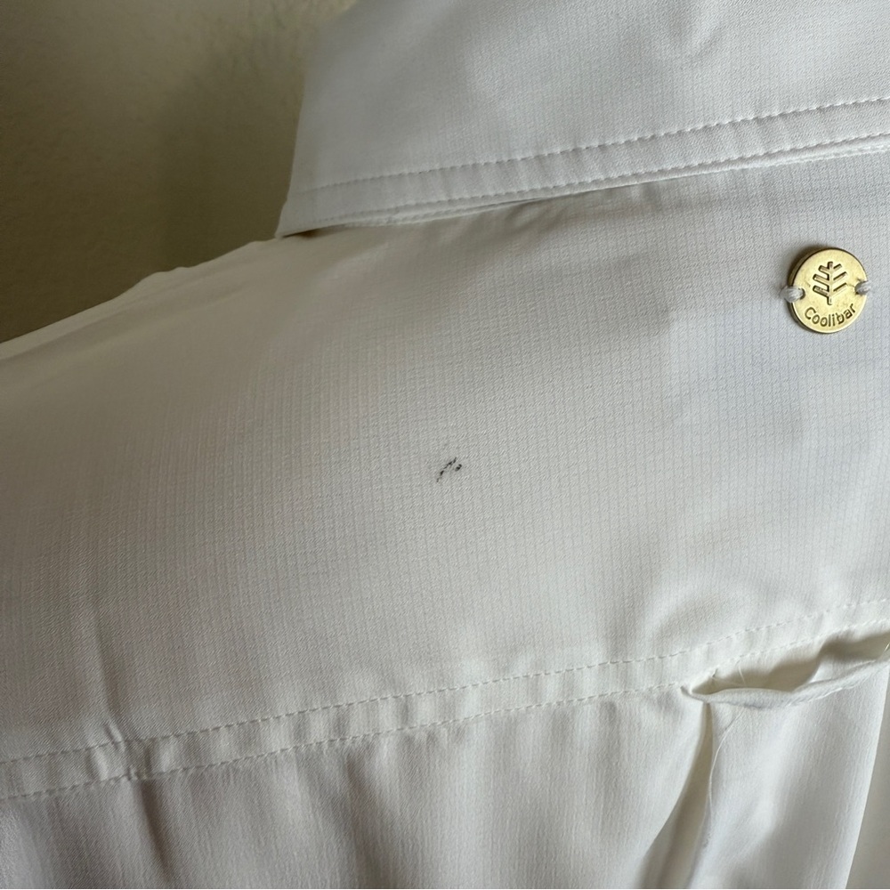 Coolibar Men's Aricia Sun Shirt White XL - Picture 10 of 14